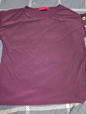 Scarlett Plum Short Sleeve Crew Neck Top
